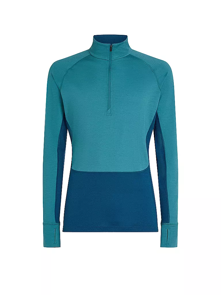 ICEBREAKER | Zipshirt intimo da uomo 200 Merino ZoneKnit | Petrolio