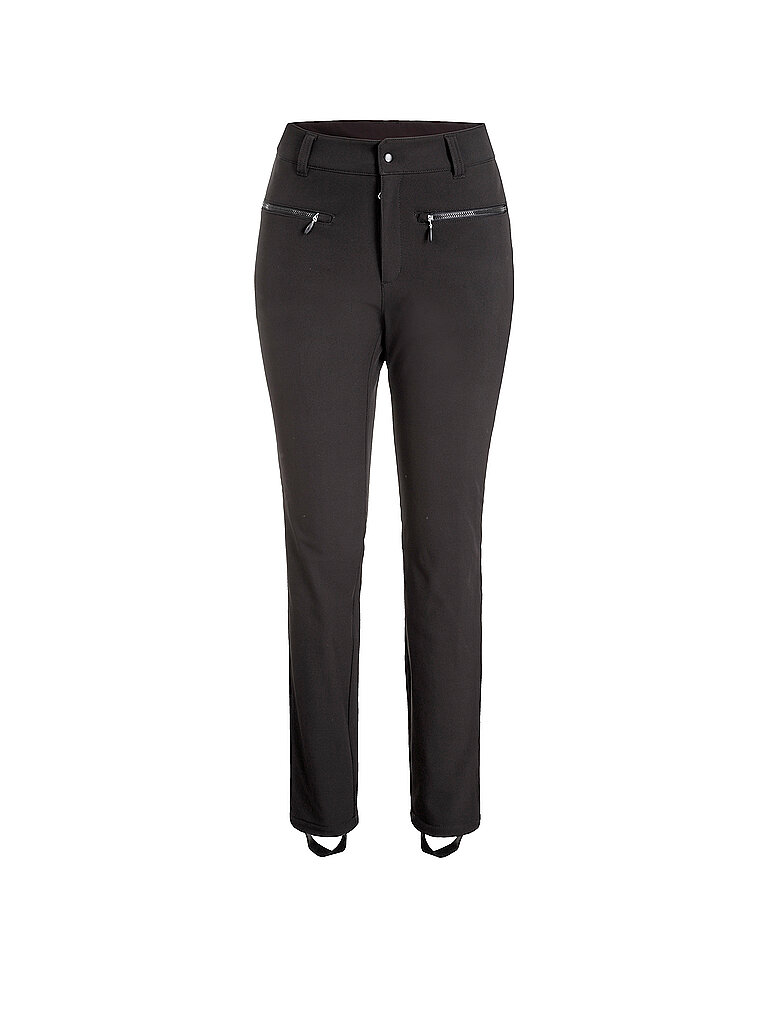 Pantaloni da sci softshell da donna nero 38