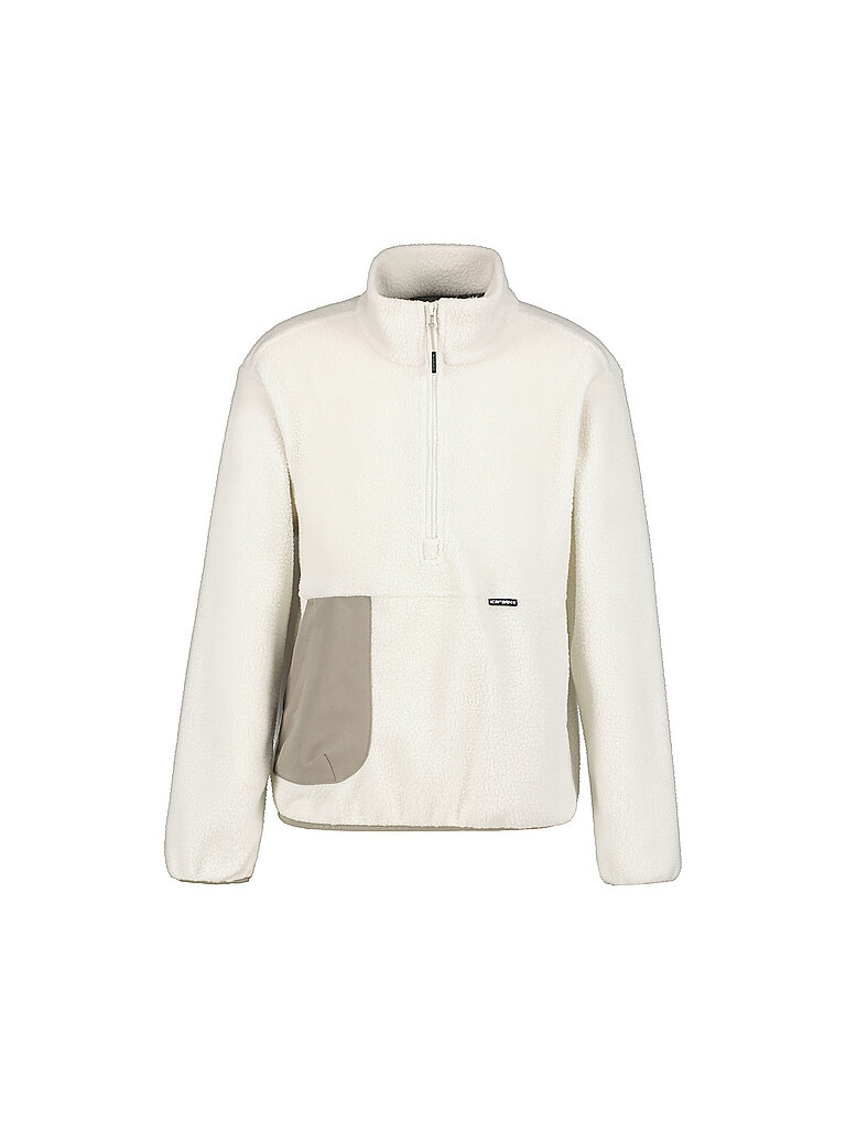 Pullover da ragazza Kokomo in pile con zip bianco 140
