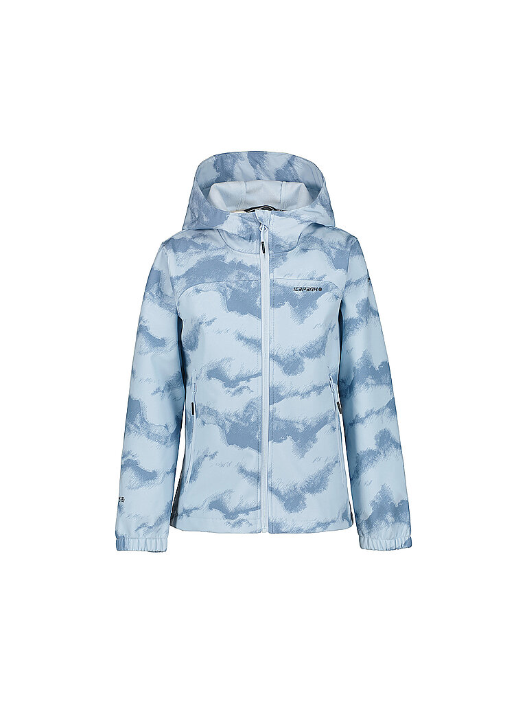 Giacca softshell da ragazza Kobryn JR Hoodie azzurro 140