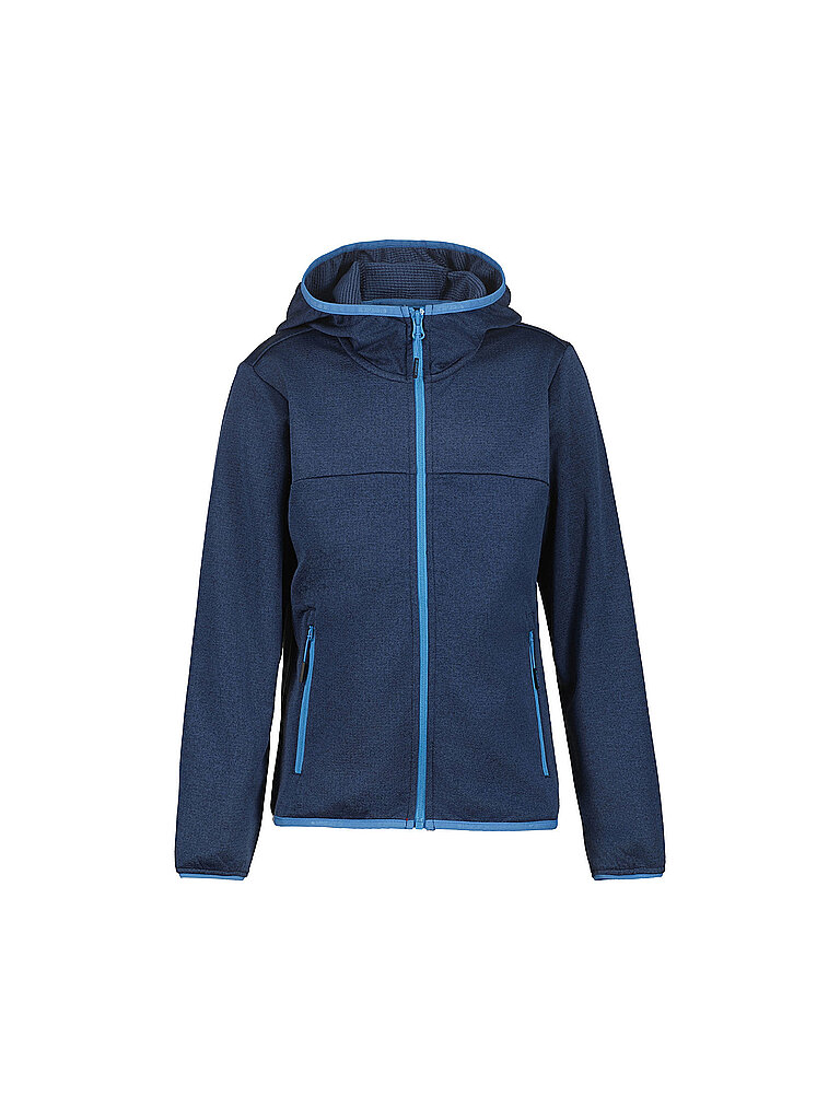 Giacca softshell da bambino Keota sottile con cappuccio blu 140
