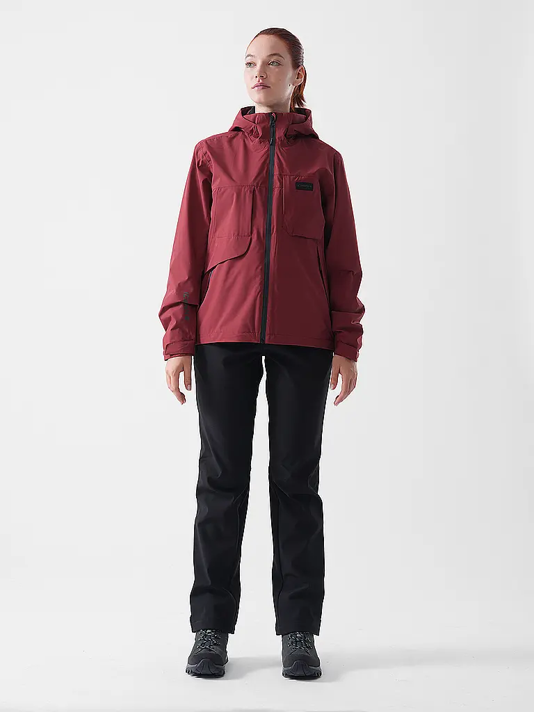 ICEPEAK | Giacca da trekking da donna Brilliant Shell con cappuccio | Rosso scuro