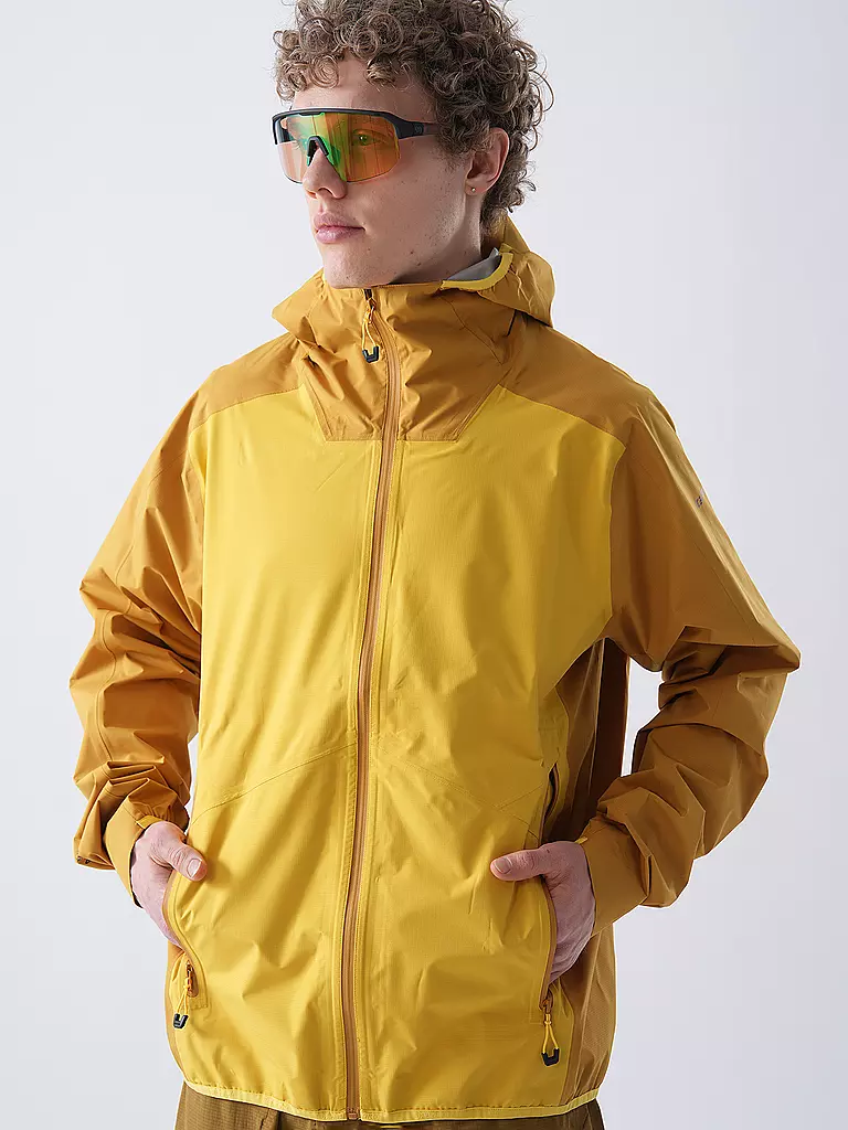 ICEPEAK | Giacca da trekking da uomo Dawson 2.5L con cappuccio | Senape