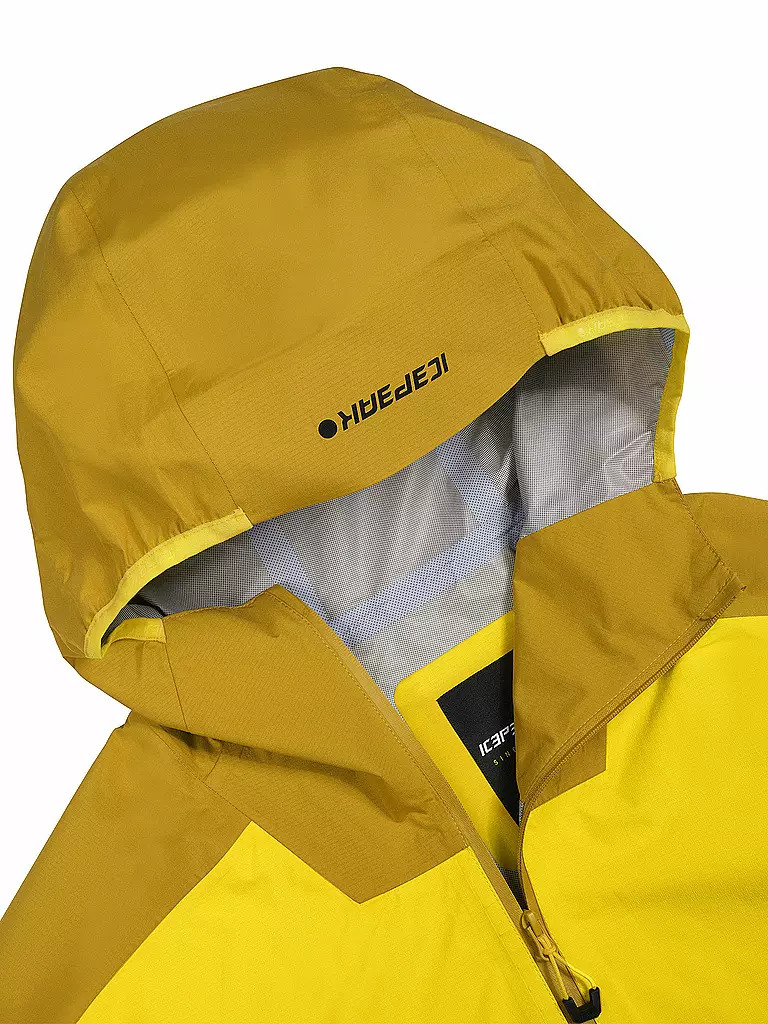 ICEPEAK | Giacca da trekking da uomo Dawson 2.5L con cappuccio | Senape