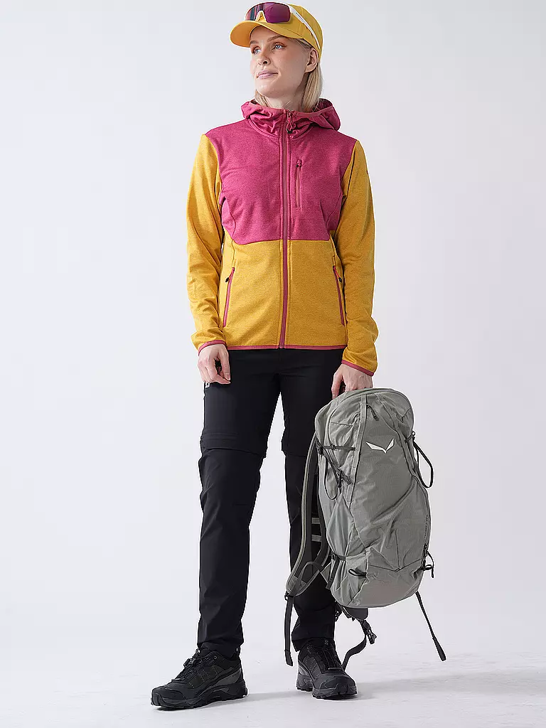 ICEPEAK | Giacca in pile da donna Banks con cappuccio | Senape