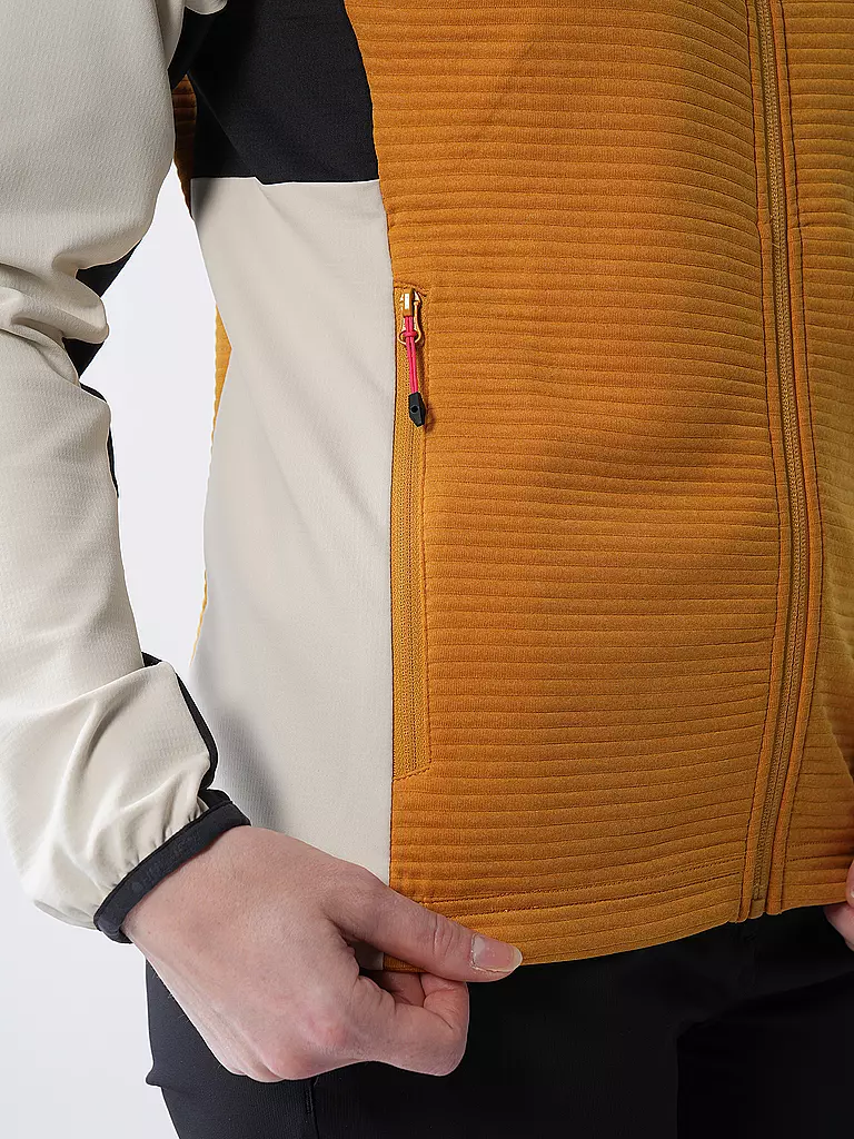 ICEPEAK | Giacca in pile da donna Basile con cappuccio | Senape