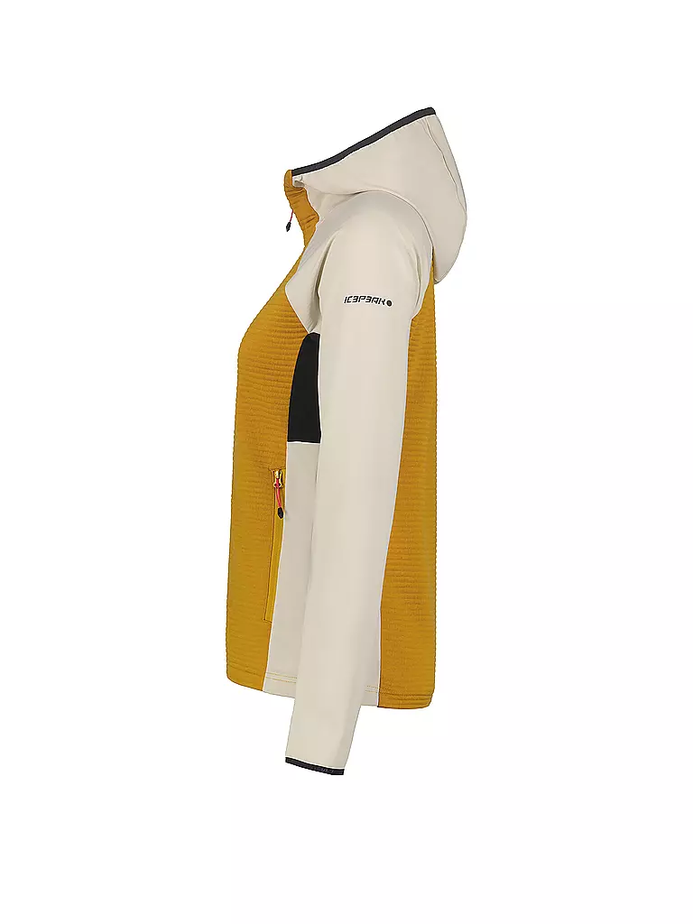 ICEPEAK | Giacca in pile da donna Basile con cappuccio | Senape