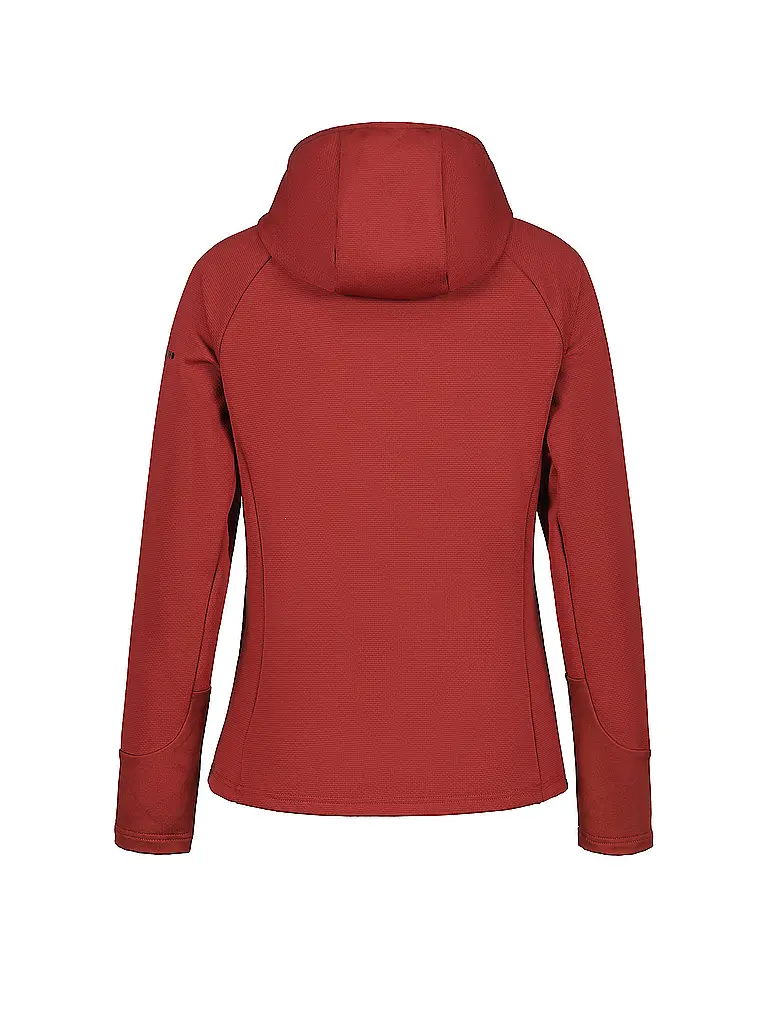 ICEPEAK | Giacca in pile da donna Dahlen con cappuccio | Rosso scuro