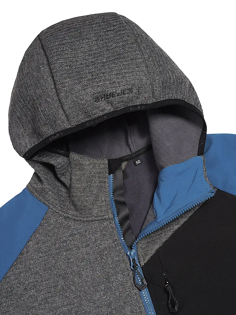 ICEPEAK | Giacca in pile da uomo per escursioni Danfort con cappuccio |