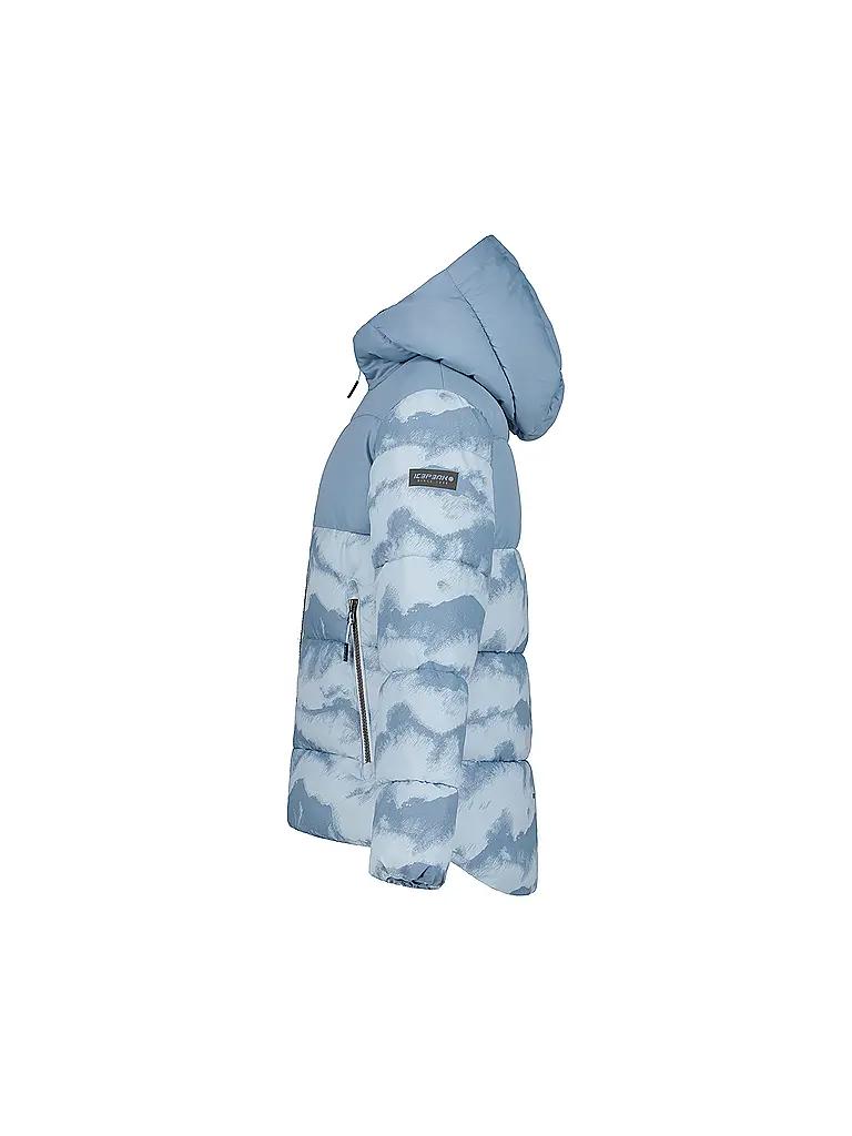 ICEPEAK | Giacca invernale da ragazza Kirn con cappuccio stampato | Blu chiaro