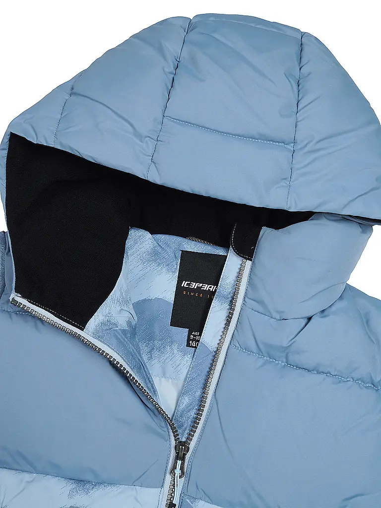 ICEPEAK | Giacca invernale da ragazza Kirn con cappuccio stampato | Blu chiaro