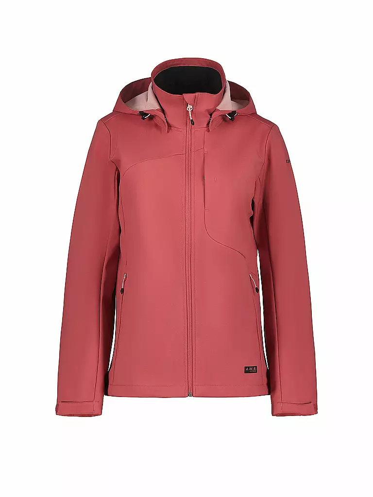 ICEPEAK | Giacca softshell da donna Burnet con cappuccio | Corallo