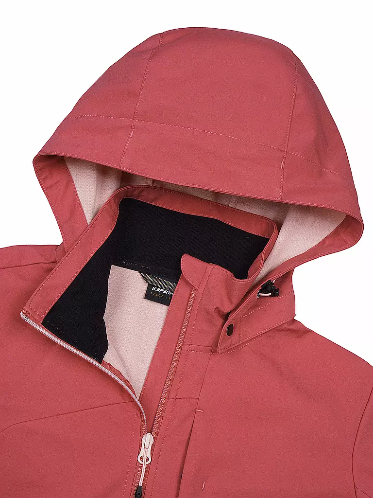 ICEPEAK | Giacca softshell da donna Burnet con cappuccio | Corallo