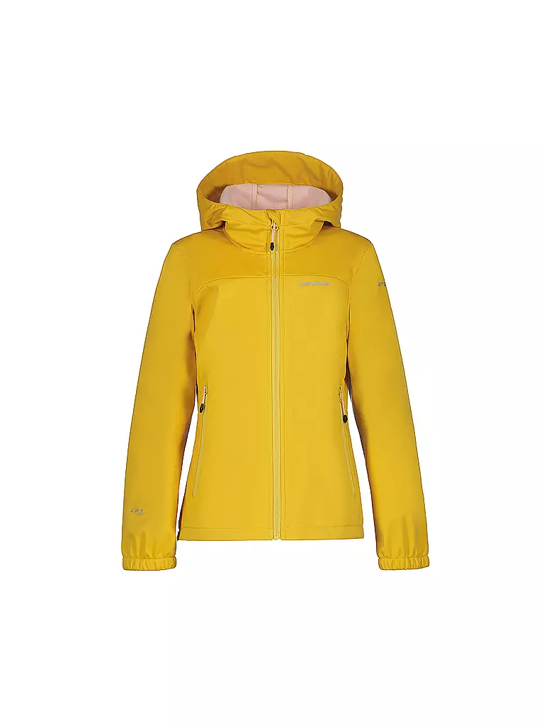 ICEPEAK | Giacca softshell da ragazza Kleve JR con cappuccio | Senape