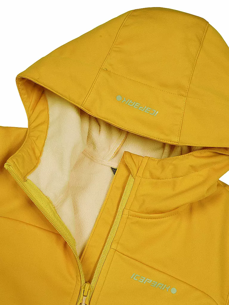 ICEPEAK | Giacca softshell da ragazza Kleve JR con cappuccio | Senape