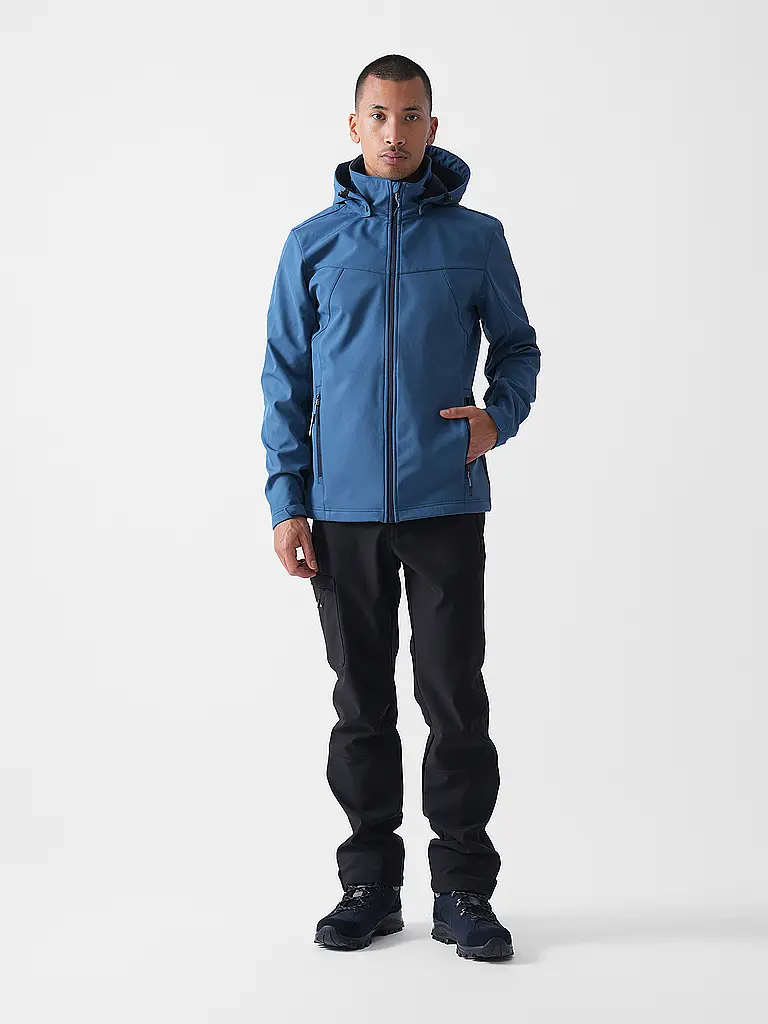 ICEPEAK | Giacca softshell da uomo Brimfield con cappuccio | Blu