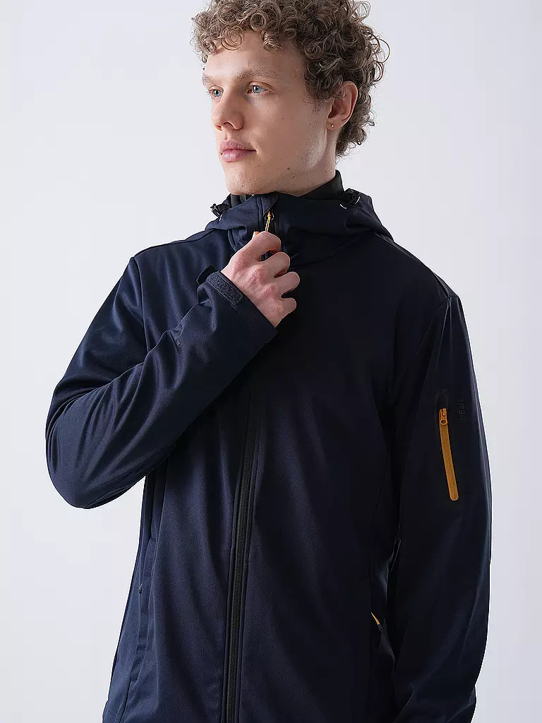 ICEPEAK | Giacca softshell da uomo Brinsmade con cappuccio | Blu scuro