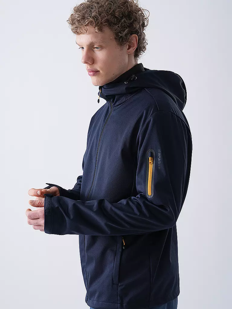 ICEPEAK | Giacca softshell da uomo Brinsmade con cappuccio | Blu scuro
