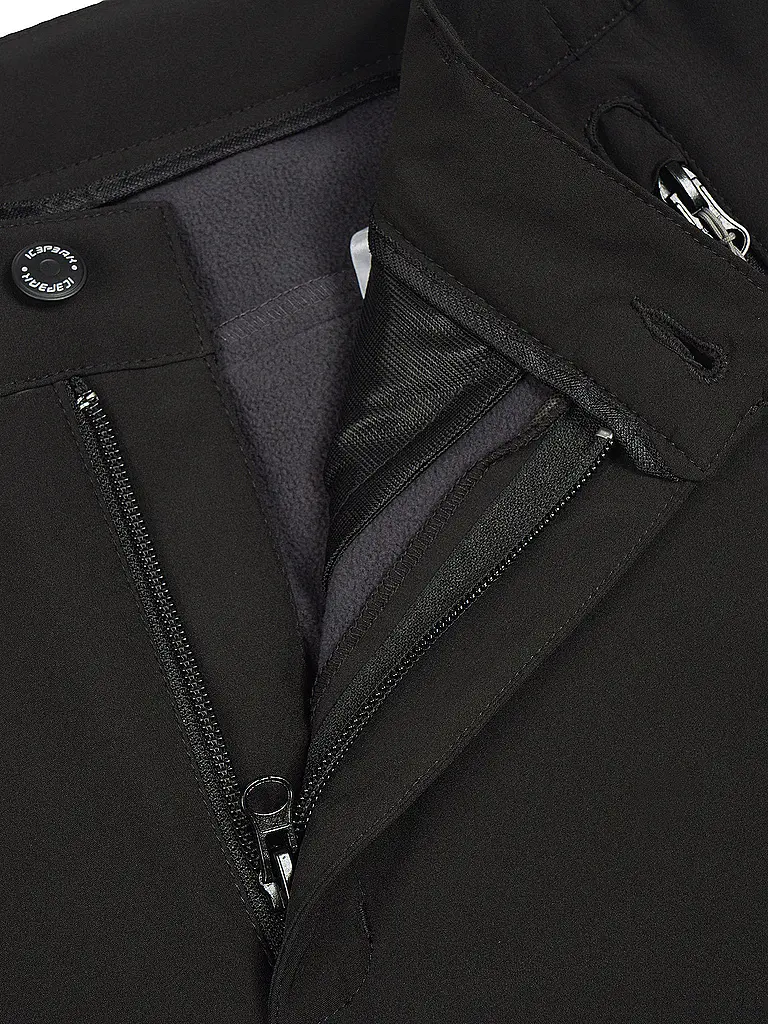ICEPEAK | Pantaloni softshell da uomo Bouton | Nero