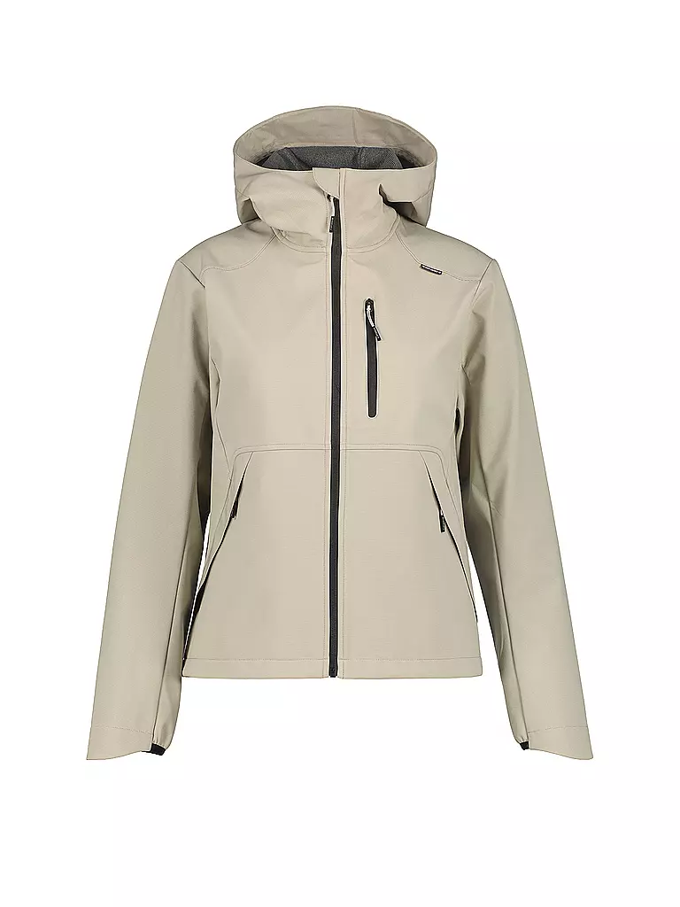 ICEPEAK | Softshelljacke Burnet Hoodie da donna | Beige