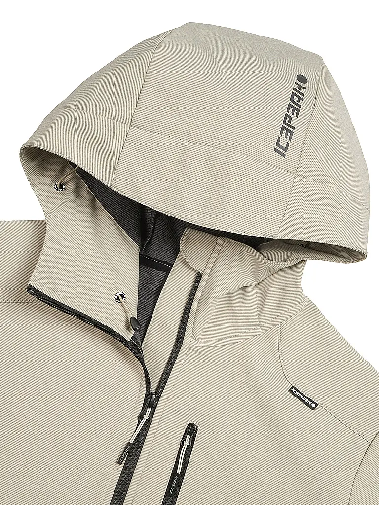 ICEPEAK | Softshelljacke Burnet Hoodie da donna | Beige