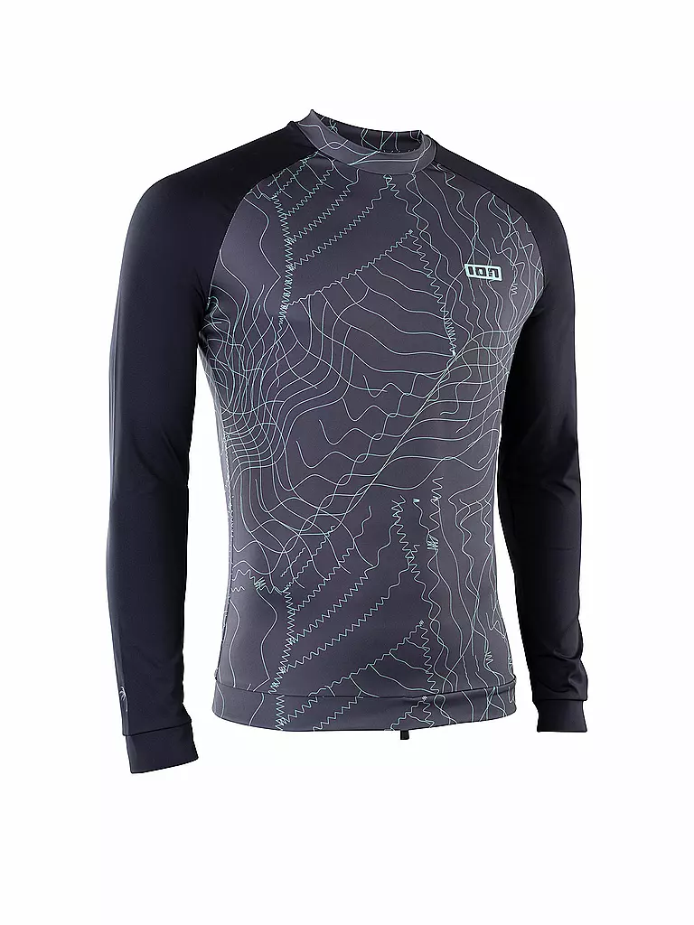 ION | Beachshirt Rashguard Maze da uomo | Grigio