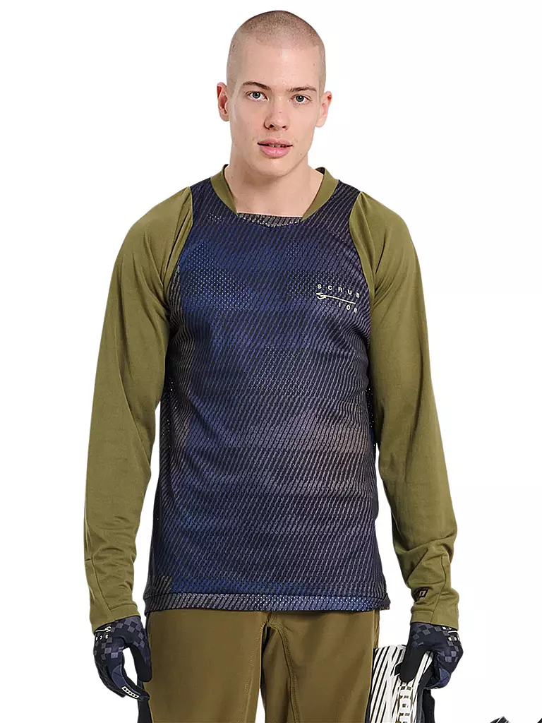 ION | Herren MTB-Shirt Scrub LS | Oliva