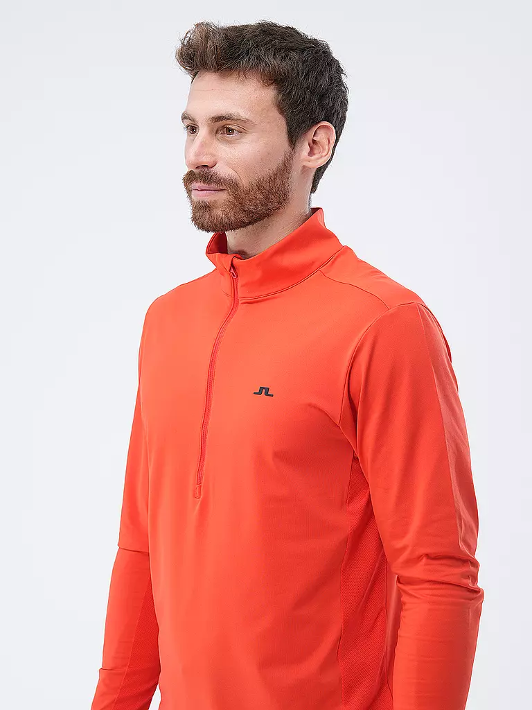 J.LINDEBERG | Herren Unterzieh Zipshirt Luke | Rosso