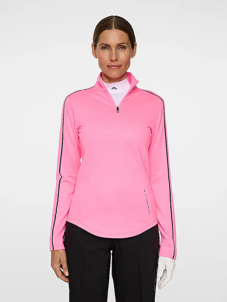 J.LINDEBERG | Zipshirt intimo da donna Nefe Quarter Zip Mid Layer | Fucsia
