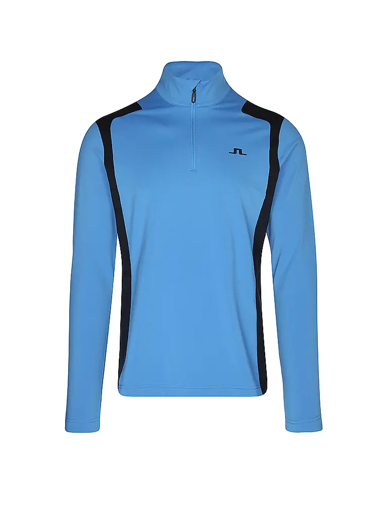 J.LINDEBERG | Zipshirt intimo da uomo Lukas Quarter Zip Mid Layer | Blu