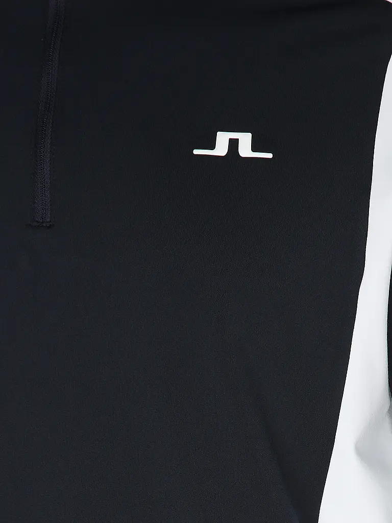 J.LINDEBERG | Zipshirt intimo da uomo Lukas Quarter Zip Mid Layer | Blu scuro