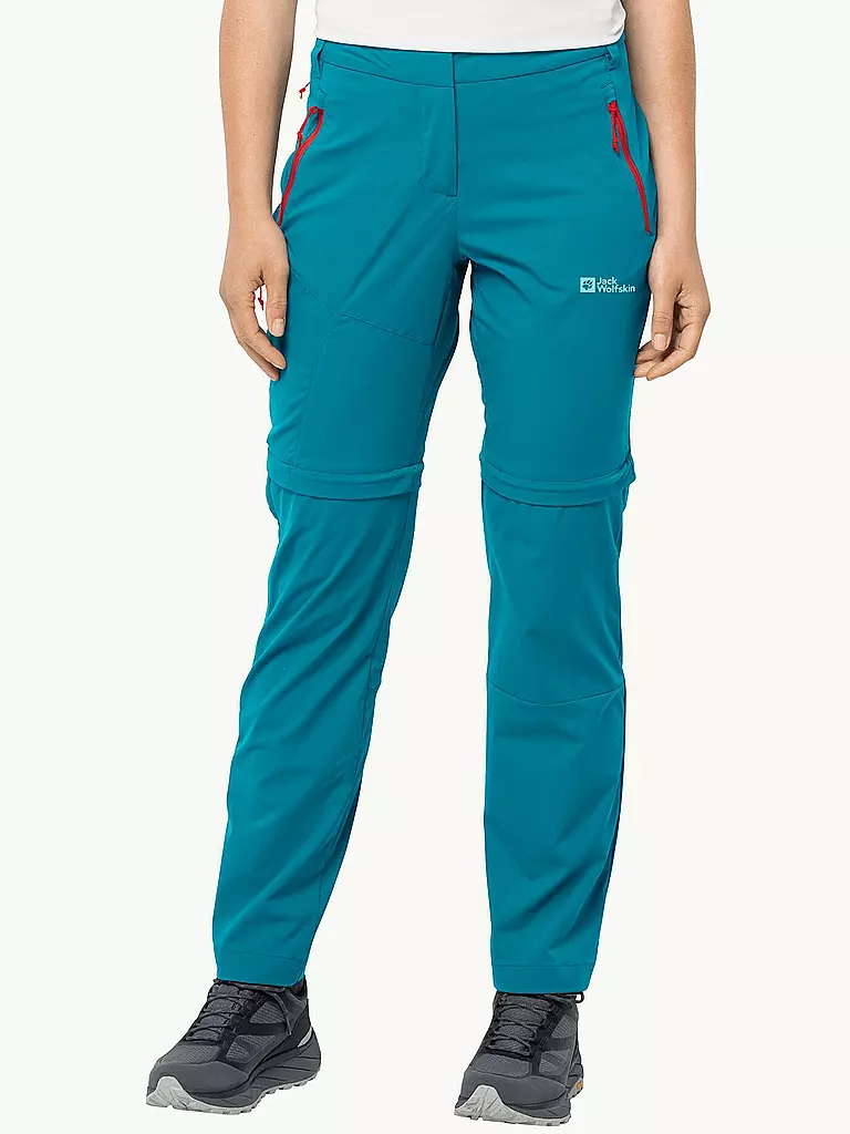 JACK WOLFSKIN | Damen Wanderhose Glastal Zip Off | Turchese