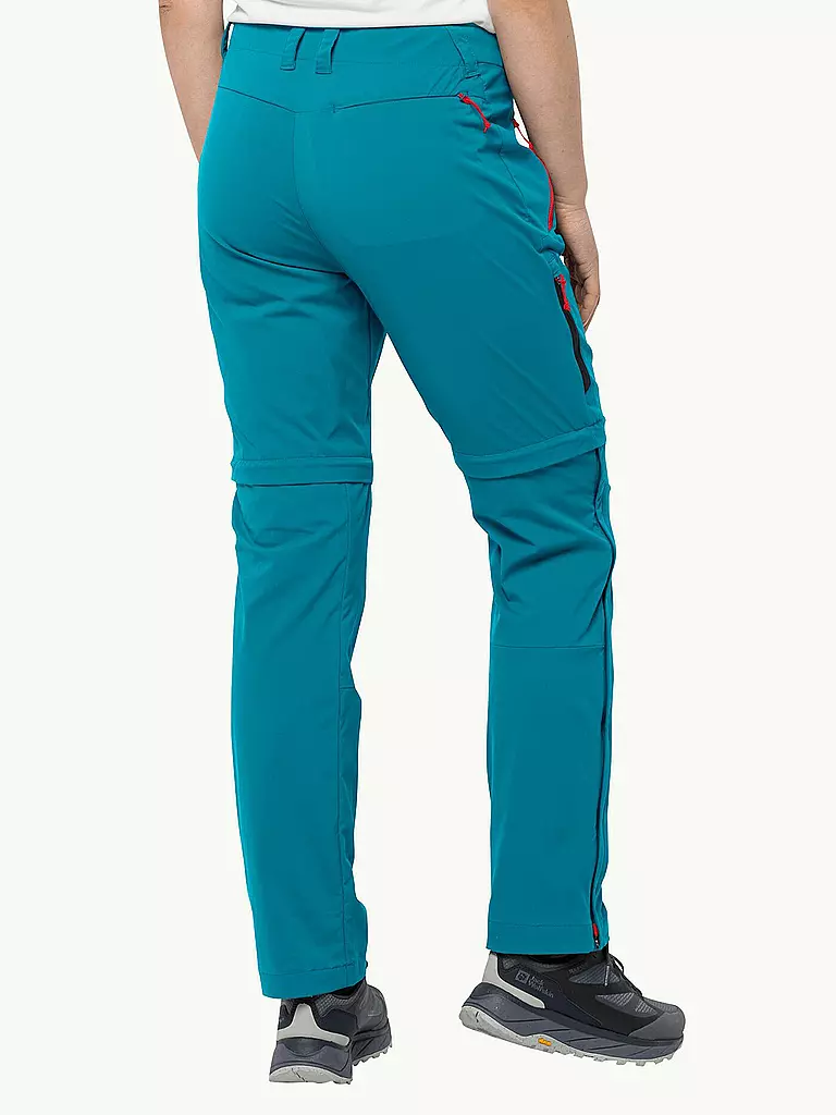 JACK WOLFSKIN | Damen Wanderhose Glastal Zip Off | Turchese