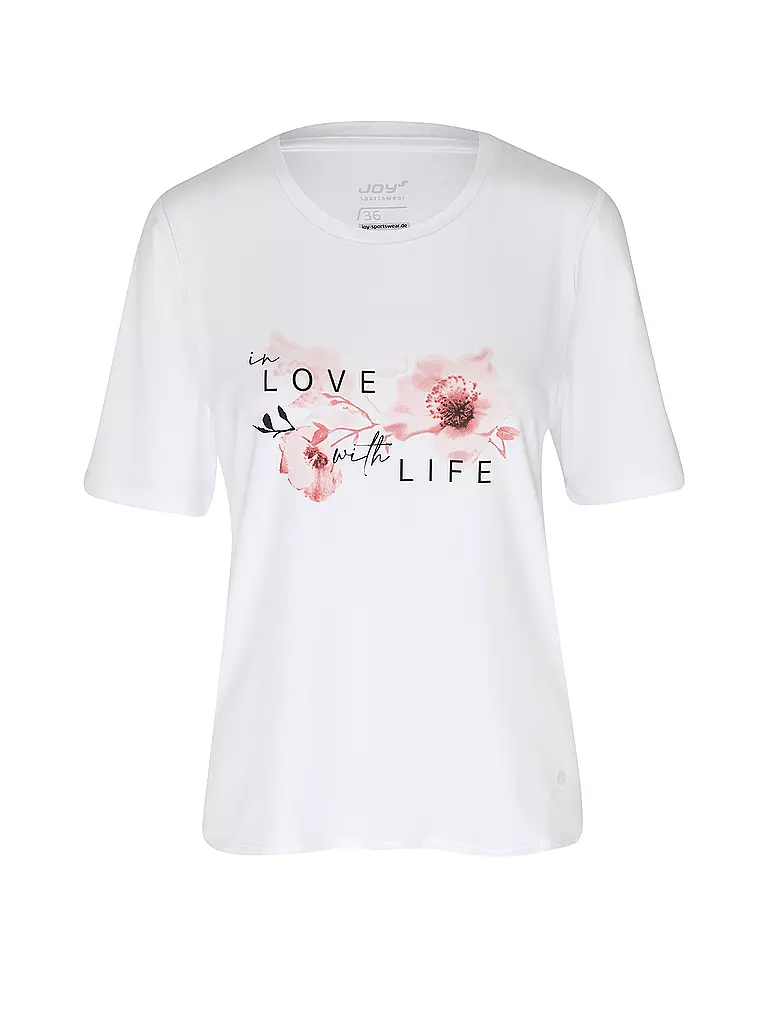 JOY SPORTSWEAR | Damen T-Shirt Luzie in Love with Life | Bianco