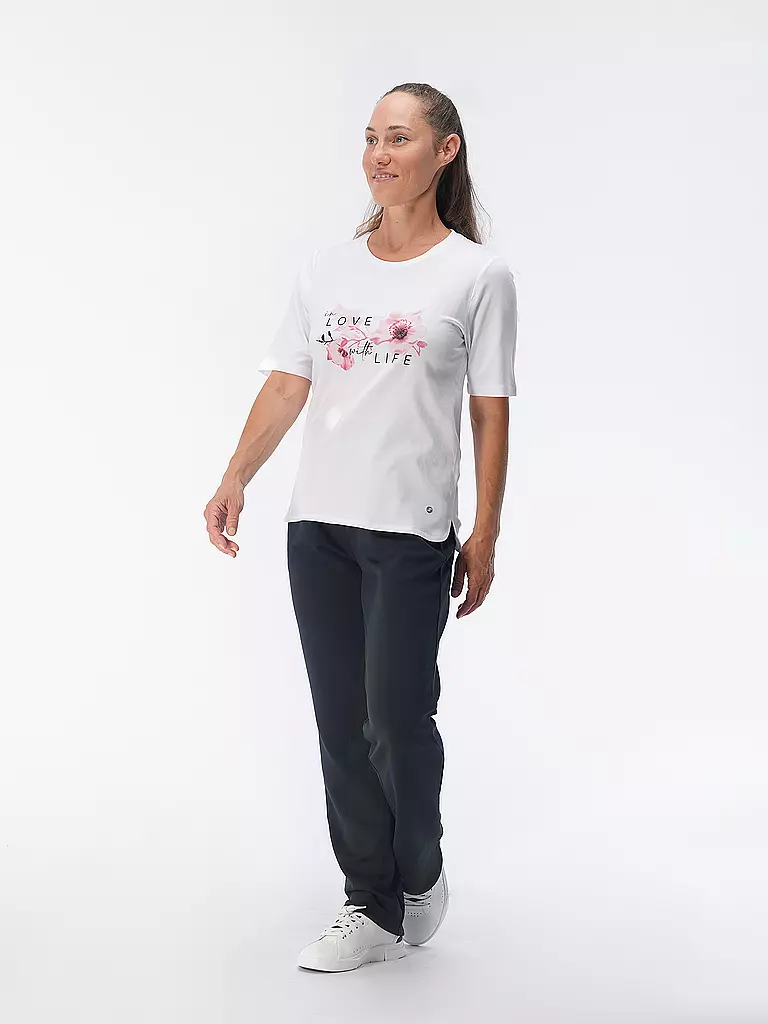 JOY SPORTSWEAR | Damen T-Shirt Luzie in Love with Life | Bianco