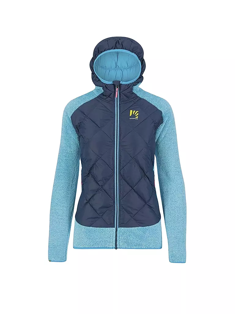 KARPOS | Damen Iso Hybridjacke Marmarole Hoodie | Blu scuro