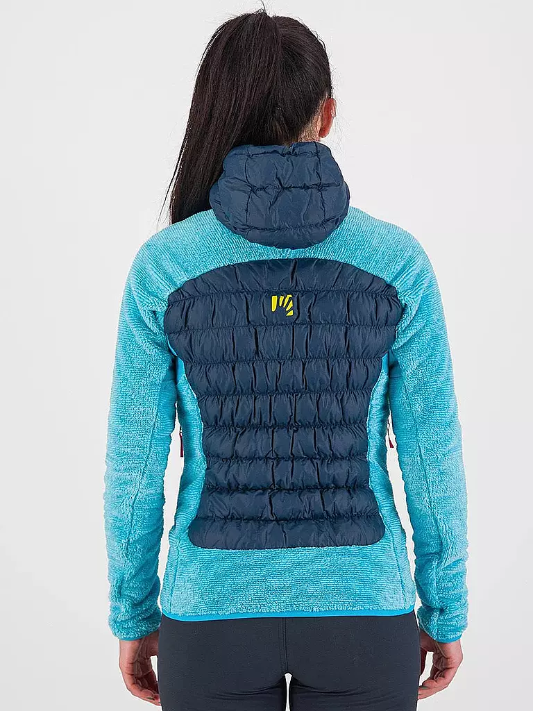 KARPOS | Damen Iso Hybridjacke Marmarole Hoodie | Blu scuro
