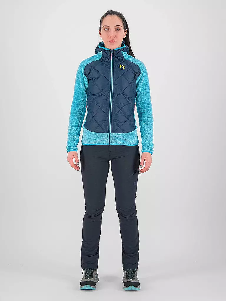 KARPOS | Damen Iso Hybridjacke Marmarole Hoodie | Blu scuro