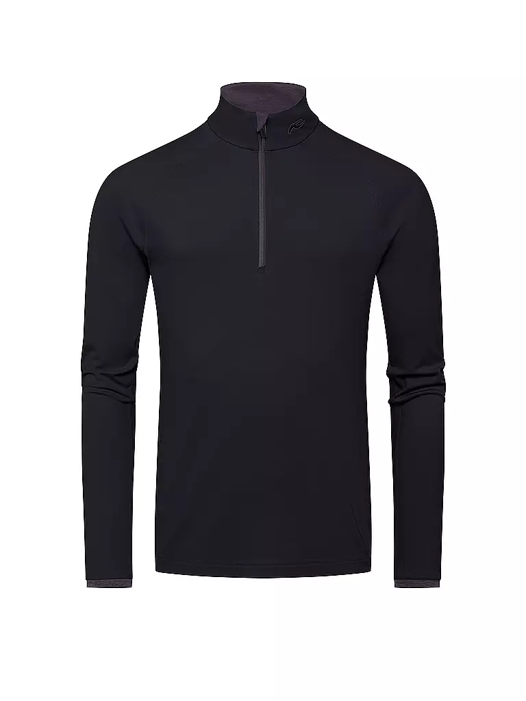 KJUS | Zipshirt intimo da uomo Feel | Nero