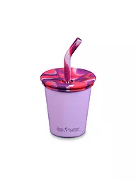 KLEAN KANTEEN | Bicchiere in acciaio inox Kid Cup 296ml con coperchio e cannuccia | Lilla