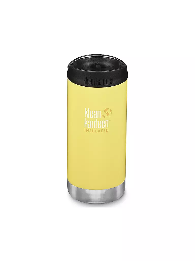KLEAN KANTEEN | Bicchiere termico TKWide con isolamento sottovuoto da 16 oz (473 ml) con tappo Café | Giallo