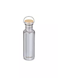 KLEAN KANTEEN | Borraccia in acciaio inossidabile Reflect 800ml Tappo a vite in bambù Acciaio inossidabile a specchio | Argento