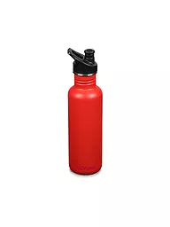 KLEAN KANTEEN | Borraccia in acciaio inox Classic 800ml Sport Cap Tiger Lily | Rosso