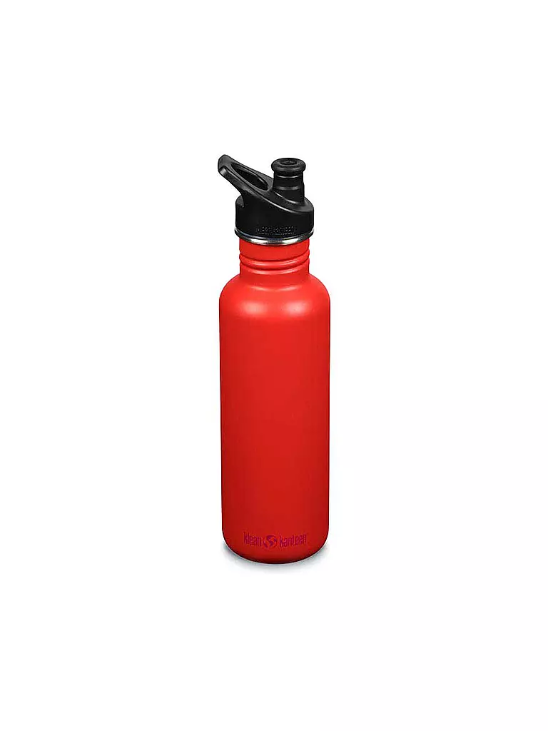 KLEAN KANTEEN | Borraccia in acciaio inox Classic 800ml Sport Cap Tiger Lily | Rosso