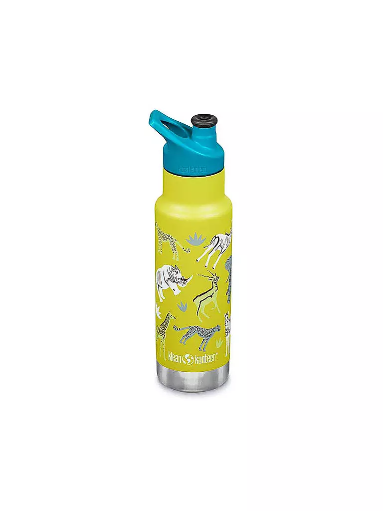 KLEAN KANTEEN | Borraccia per bambini Classic Slim 12 oz (355 ml) con tappo sportivo | Giallo