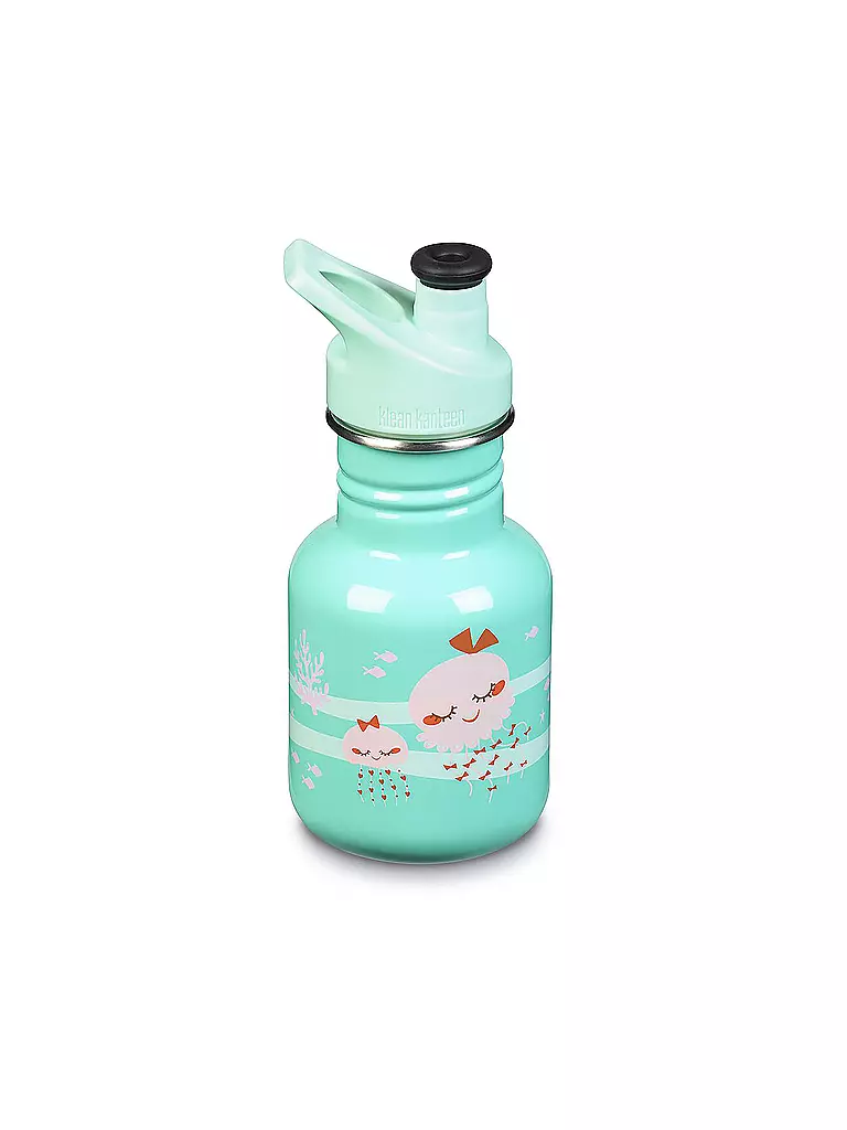 KLEAN KANTEEN | Borraccia per bambini Kid Classic a parete singola 12 oz (355 ml) con tappo sportivo | Turchese