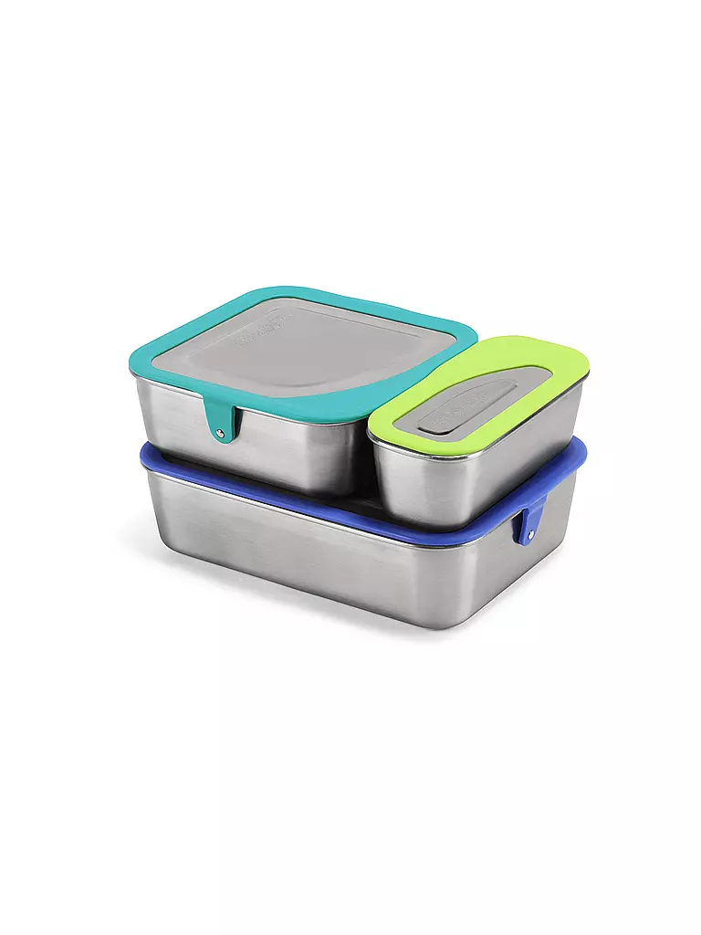 KLEAN KANTEEN | Contenitore per alimenti in acciaio inox Lunchbox Set da 3 | Multicolore