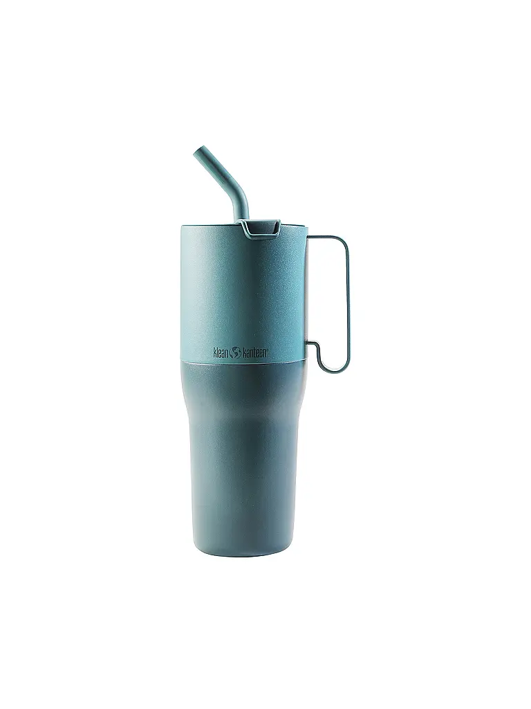 KLEAN KANTEEN | Thermobeker Rise Tumbler 1064ml con coperchio Flip Lid e cannuccia in acciaio inox | Petrolio