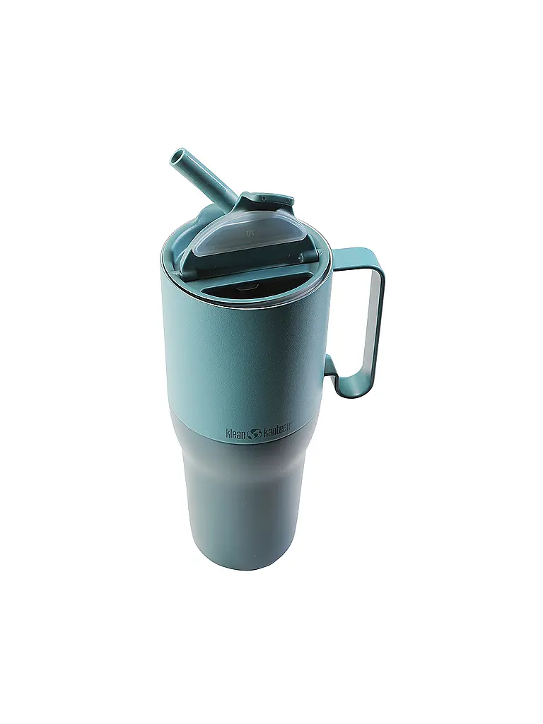 KLEAN KANTEEN | Thermobeker Rise Tumbler 1064ml con coperchio Flip Lid e cannuccia in acciaio inox | Petrolio