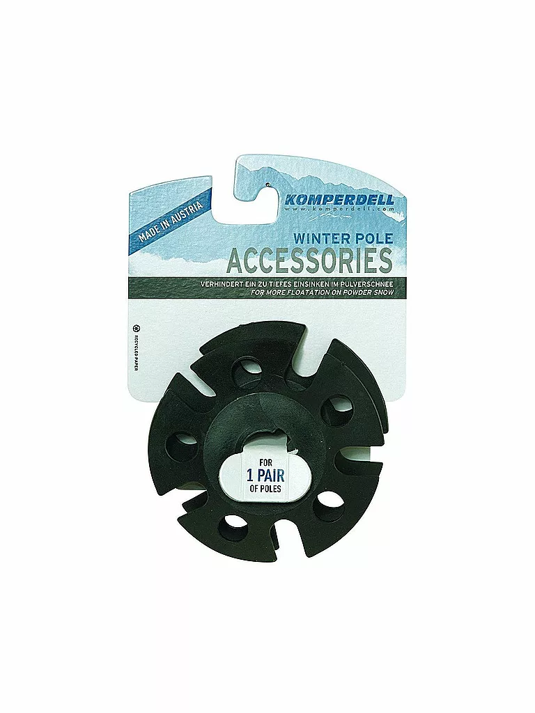 KOMPERDELL | Vario Winter Teller 8,5 cm 1 paio | Nero